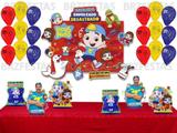 LUCCAS NETO * Kit Decoração de Festa com Painel + 25 Balões + 06 display de Mesa - Regina festas