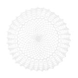 Lugar Americano Branco de Crochê 38cm Geometric 6617 Lyor