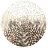 Lugar Americano Macrame Redondo 42 Cm Dourado Com 6 - Magizi