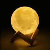 Luminária de Mesa 3D Lua Cheia USB/Touch 15cm