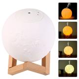 Luminária Difusor De Ar Umidificador Purificador Elétrico Abajur LUA 3D - 880 ML - Humidifier