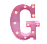 Luminária Letra G Led Decorativa Rosa Bebê 22cm Decoração Festa - Limp plastic
