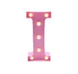 Luminária Letra I Led Decorativa Rosa Bebê 22cm Decoração Festa - Limp plastic