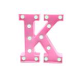 Luminária Letra K Led Decorativa Rosa Bebê 22cm Decoração Festa - Limp plastic