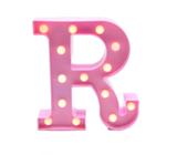 Luminária Letra R Led Decorativa Rosa Bebê 22cm Decoração Festa - Limp plastic