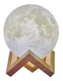 Luminária Lua Cheia 3D Led Bateria Recarregável USB 13cm - Coisaria