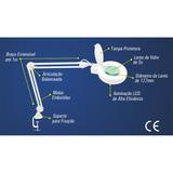 Lupa de Bancada com Iluminação LED 5X Bivolt - Solver HL-500 - Hikari