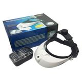 Lupa De Cabeca Pala Com Iluminacao Led Vision Evolution Branca Write Para Estetica, Odontologia E Me - Dombelo