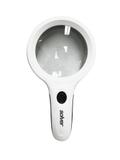 Lupa De Mão 8 Leds Slp-195 Solver Em Cristal Optico E Uv