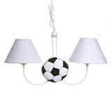 Lustre 2L Simples Com 2 Bolas De Futebol Quarto Bebê Infantil Menino - Potinho de mel