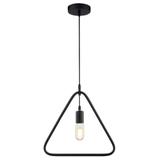 Lustre Pendente Luminária Aramado Geométrico Triângulo Preto - Decora