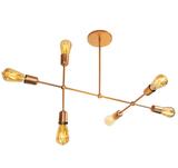 Lustre Pendente Sputnik Moderno Cobre Metal Assimétrico Gun - E-led brasil