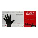 Luva Black Pro-Art Tamanho M Caixa 20Un