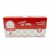 Luva de vinil com po tamanhog 1404 / 100un / vabene