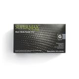 Luva Descartável Para Procedimento Não Cirúrgico Powder Free Nitrilo Black - Cx C/ 100Un - Supermax