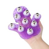 Luva Massageadora Lilás Corporal Massagem Manual 9 Esferas - Ll