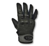 Luva Motociclista Helt Touch Cano Curto Couro Preto/Cinza Unissex (Par)