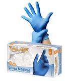 Luva Nitrílica Azul s/ pó Talge - Cx. c/ 100 unidades