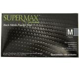 Luva Nitrilica de Procedimento Preta - Supermax Tamanho:GG