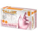 Luva Nitrílica Sem Pó Rosa P 100un Talge