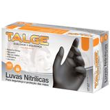 Luva Nitrilo Preta P sem pó Talge com 100 un