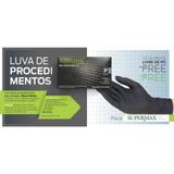 Luva Procedimento Nitrilo Preta S/ Pó P - Supermax