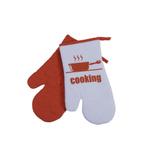 Luvas De Cozinha Vizapi 18X30Cm 160G Cooking Branco Laranja