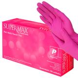 Luvas Nitrílica Rosa Sem Pó Caixa Com 100un Tamanho P - Supermax