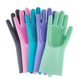 Luvas Silicone Multiuso Lava Louça Calor Macio Massagem Pet - Unyhome