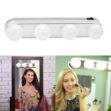 Luz de Espelho Maquiagem Beleza Led 4 Lampadas Sem Fio - Braslu