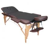 Maca Portatil Mesa de Massagem Maleta Firme Preta com Marrom - Fidler