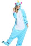 Macacão UNICÓRNIO Fantasia/ Pijama cor AZUL - Mínimos
