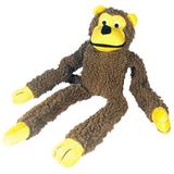 Macaco chalesco brinquedo para cães pelúcia marrom