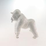 Macaco Estiloso Decorativo De Cerâmica Branco - Maisaz