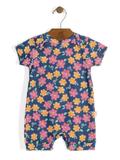 Macaquinho Shine Floral Azul - Up baby