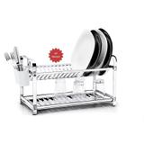 Mak-Inox Escorredor Inox 20 Pratos Montado Com Porta Talheres