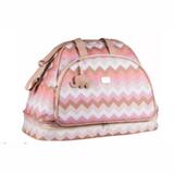 Mala de Maternidade Chevron Rosa - Momole bolsas
