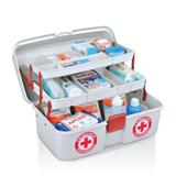 Maleta Box Medicamentos Primeiros Socorros com 2 Bandejas e Divisórias - Arqplast