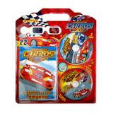 Maleta kit aventuras dos carros 3d - Livro