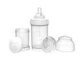 Mamadeira anticolica all in one twistshake cristal 180ml com mixer e porta leite