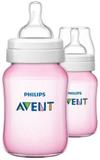 Mamadeira Avent Classic 330 Ml Anticólica Rosa Lançamento