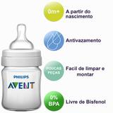 Mamadeira Classic 125ml 0M+ - Philips Avent - UN