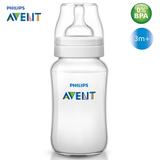 Mamadeira Clássica Anticólica 330ml AVENT com Bico 3m+ Cristal
