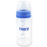 Mamadeira de Vidro 220ml com Bico de Silicone Chuca Baby - Azul