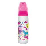 Mamadeira Divertida - Parquinho - Ortodôntica - Silicone - 240 ml - Rosa - Lillo