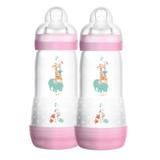 Mamadeira First Bottle - 320ml - 2 Unidades - Menina - Girafa e Elefante - MAM