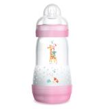 Mamadeira First Bottle Anti-Cólica e Auto-Esterilizável 260ml Girafa Menina - MAM