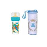 Mamadeira Lillo Super Bico Latex + Porta Mamadeira Termico AZUL - Kuka