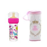 Mamadeira Lillo Super Bico Latex + Porta Mamadeira Termico ROSA