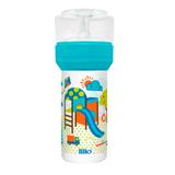 Mamadeira Ortodôntica - Super Divertida - 260 Ml - Silicone - Parquinho Azul - Lillo